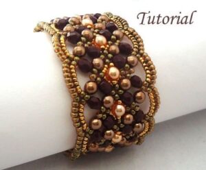 Beading Tutotials and Patterns - Ellad2 Beading Tutorial Maroon Bracelet by Ellad2