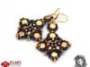 Beading Tutorial Honeycomb Flower Earrrings by Ellad2