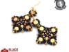 Honeycomb Flower Earrings beading tutorial by Ellad2