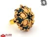 Beading Tutorial Honeycomb Flower ring by Ellad2