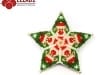 Beading pattern Rudolph the red nosed peyote stitch star by Ellad2