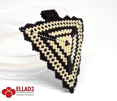 Peyote Stitch Beading Pattern Triangle Shaped Detachable Clasp Tutorial -  BUTTERFLY CLASP
