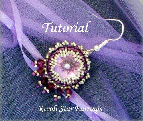 Beading tutorial Rivoli-Star-Earrings