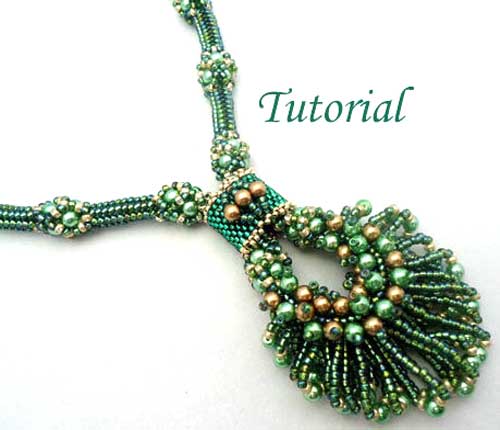 Beading Tutorial Peacock Necklace