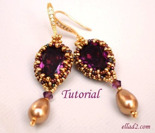 Beading tutorial Aurora Earrings by Ellad2