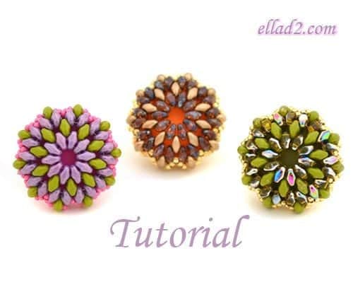 Beading tutorial Super Cocktail Ring by Ellad2