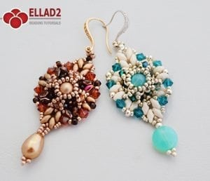Free Beading Tutorial Laila Earrings by Ellad2