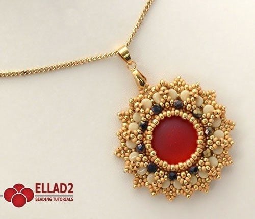 Beading-Tutorial-Anice Pendant-with-Pellet-beads-by-Ellad2