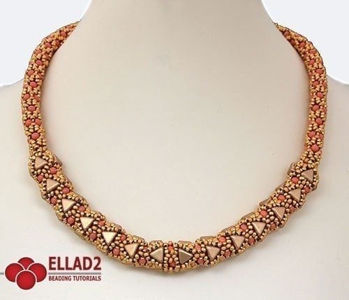 Beading pattern Adaliz Necklace with Kheops beads by Ellad2