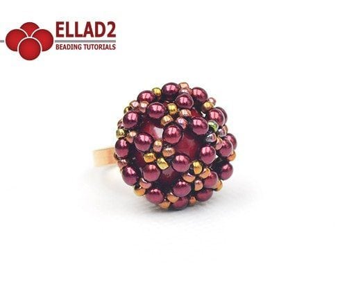 Ring beading tutorial Dome by Ellad2