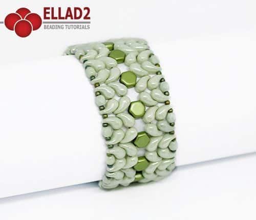 Beading Tutorial Zoli Bracelet with Zoliduo beads by Ellad2