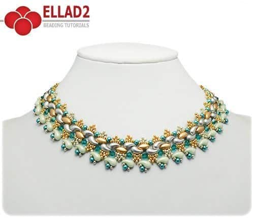 Beading Tutorial Kani necklace with zoliduo and irisduo beads