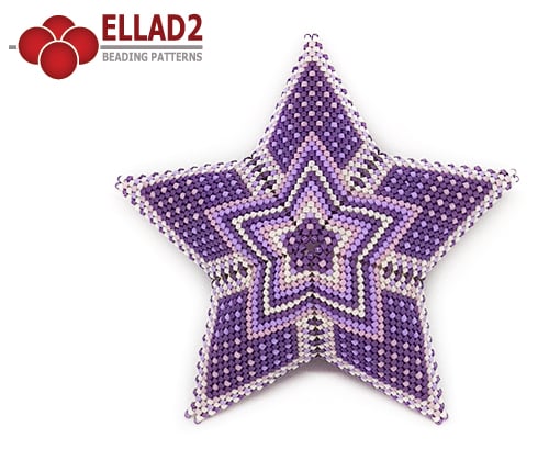 Beading Pattern 3D peyote star 4 by Ellad2