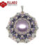 Beading Tutorial Viola Pendant with Ginko beads by Ellad2